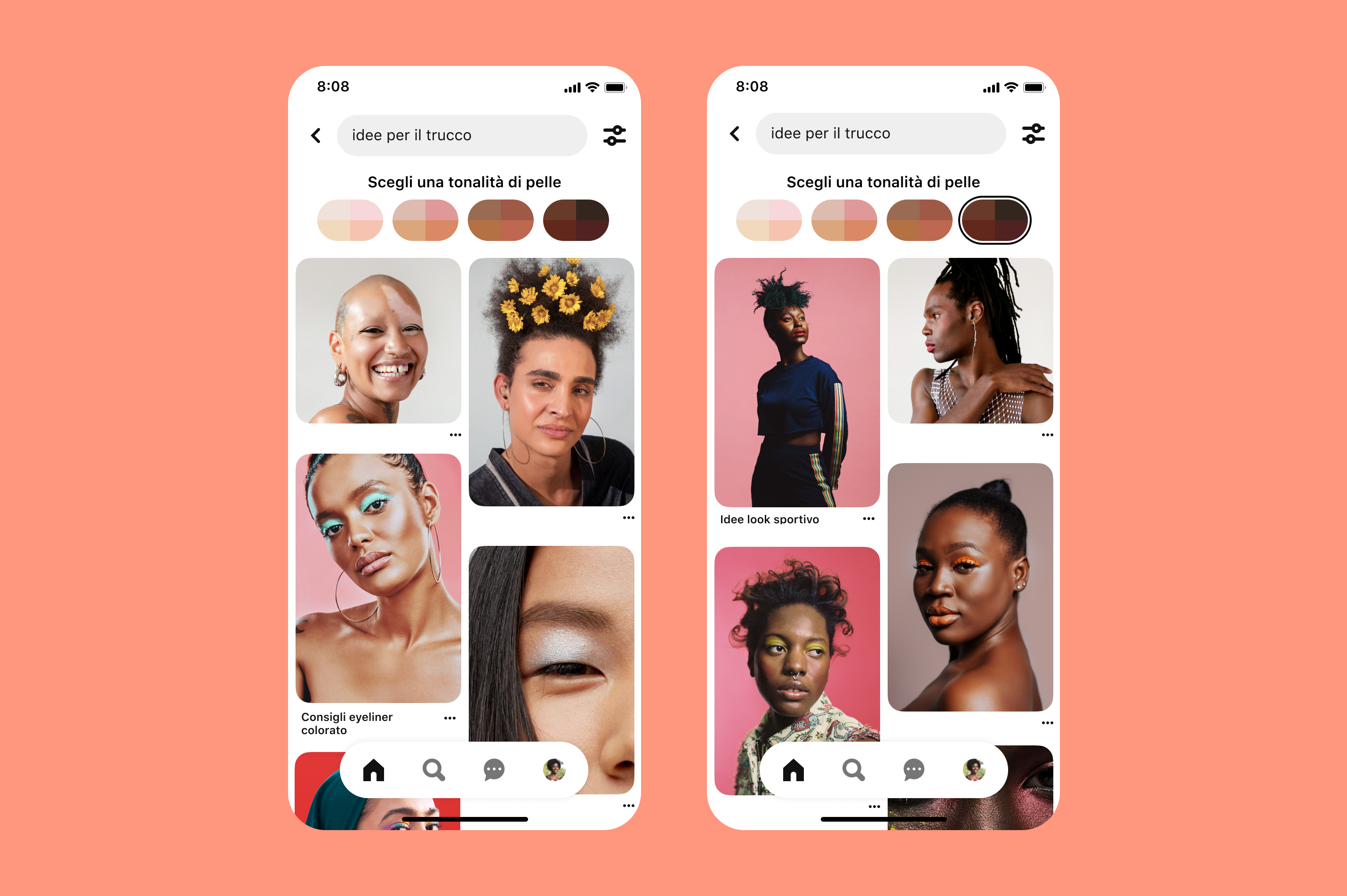 Pinterest SkinTone Ranges arriva in Italia